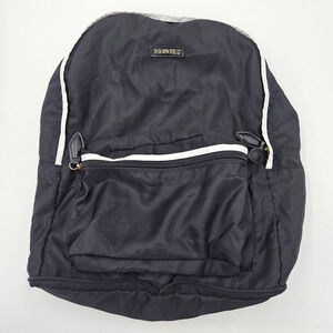 Paravel Fold-Up Backpack Foldable Packable Zip Logo Derby Black Smart Travel